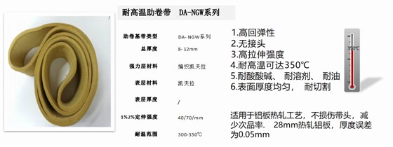 耐高溫助卷機皮帶