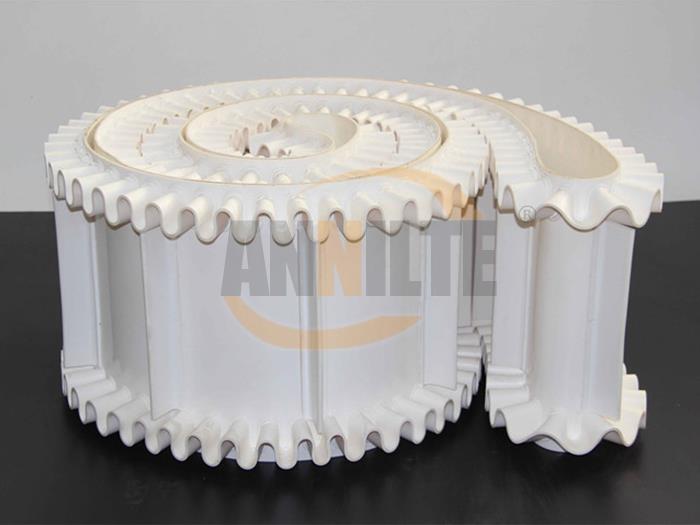 輸送顆粒狀石蠟的裙邊擋板輸送帶